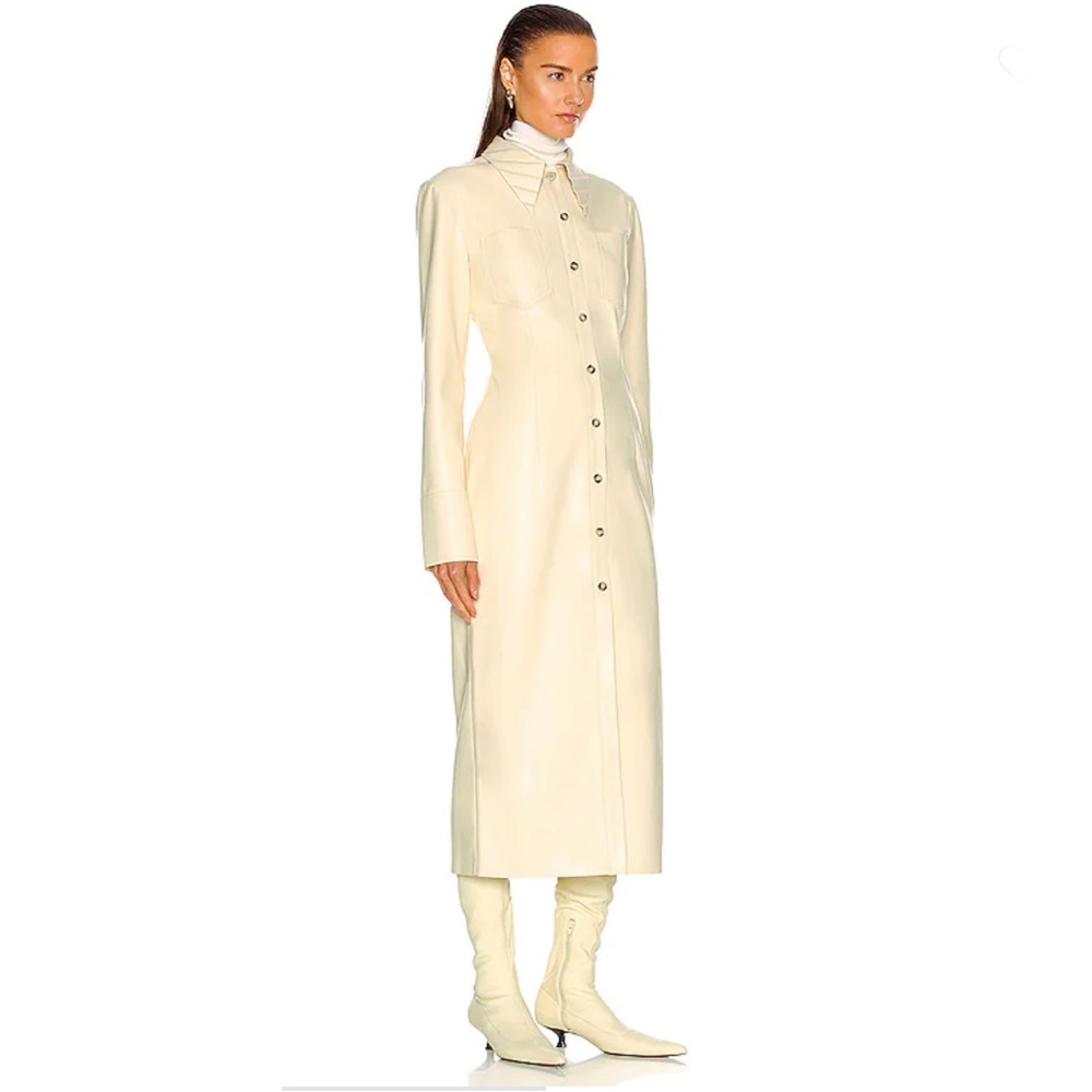 Nanushka Tegan Dress in Vanilla - Picture 2 of 14